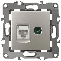 Розетка компьютерная + телевизионная Эра12 12-3110-15 RJ45 + TV IP20 перламутр Эра Б0027450