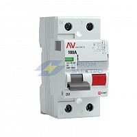 Выключатель дифференциального тока (УЗО) 2п 100А 30мА тип A DV AVERES EKF rccb-2-100-30-a-av