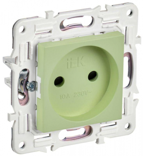 Розетка SKANDY 10А без заземл. защ. шторки SK-R01G мятный IEK SK-R13-10-K06 Розетка SKANDY 10А без заземл. защ. шторки SK-R01G мятный IEK SK-R13-10-K06