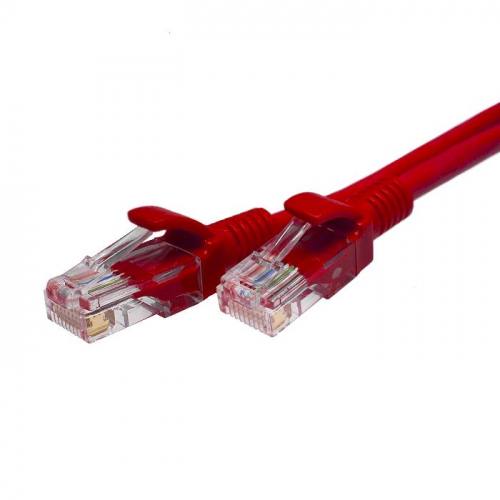 Патч-корд UTP 5e 4х2 26AWG (7х0.16мм) Cu LSZH 1м красн. SUPRLAN 10-0152 фото 4