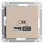Розетка USB AtlasDesign тип A+C 5В/2.4А 2х5В/1.2А механизм песочн. SE ATN001239