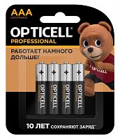 Элемент питания алкалиновый AAA/LR03 (блист. 4шт) Professional Opticell 5052002/6052002