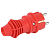 Вилка прямая VX13-R-IP44 16А IP44 с заземл. каучук красн. Эра Б0069322