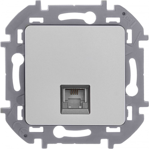 Розетка телефонная СП Inspiria RJ11 IP20 механизм алюм. IEK 673822 фото 5 Розетка телефонная СП Inspiria RJ11 IP20 механизм алюм. IEK 673822 фото 5
