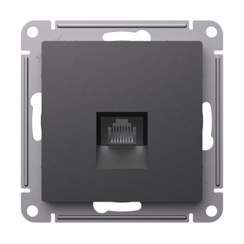 Розетка компьютерная AtlasDesign RJ45 кат.6A механизм базальт SE ATN001486 фото 3