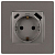 Розетка Эра12 12-4108-16 16А 250В 2P+E с USB type-A+C 5В-3А защ. шторки титан Эра Б0067762