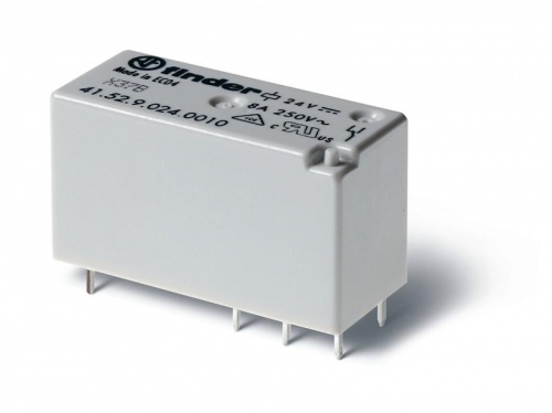Реле миниатюрное 2CO 8А 24В DC FINDER 415290240010 Реле миниатюрное 2CO 8А 24В DC FINDER 415290240010