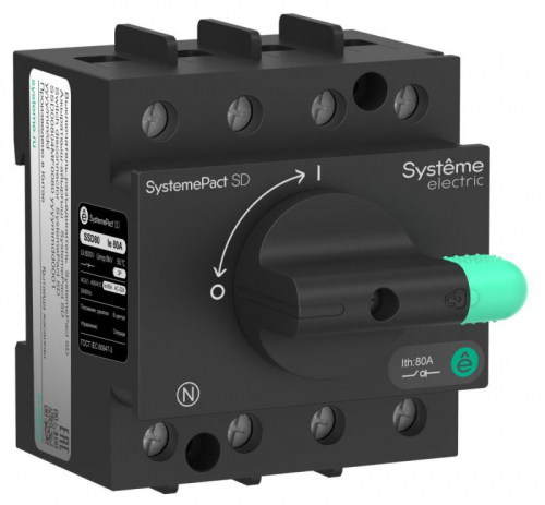 Выключатель-разъединитель SystemePact SD80 3п 16А SE SSD00803MF0016 Выключатель-разъединитель SystemePact SD80 3п 16А SE SSD00803MF0016