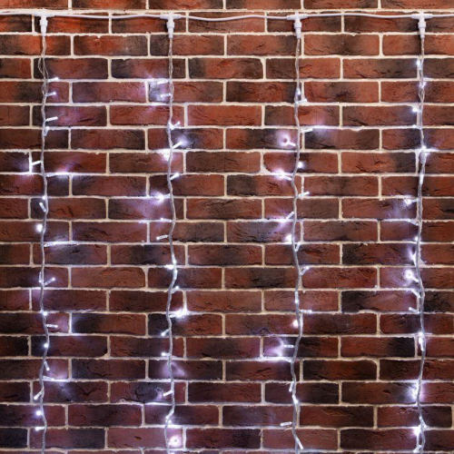 Гирлянда светодиодная "Светодиодный Дождь" 2х3м 240LED бел. 20Вт 24В IP65 эффект водопада с контроллером трансф. в компл. провод прозр. Neon-Night 235-435 Гирлянда светодиодная "Светодиодный Дождь" 2х3м 240LED бел. 20Вт 24В IP65 эффект водопада с контроллером трансф. в компл. провод прозр. Neon-Night 235-435