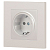 Розетка 1-м СП Accent 6-202-06 16А IP20 250В 2P+E Schuko перламутр. Intro Б0063695