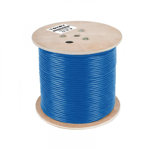 Кабель витая пара S/FTP 4х2х23AWG(0.57мм) кат.6A нг(А)-HF (LSZH) indoor Fluke Tested 305м (м) PRO TOKOV ELECTRIC TKP-C08-SF-42-6A-305-LSZH фото 2