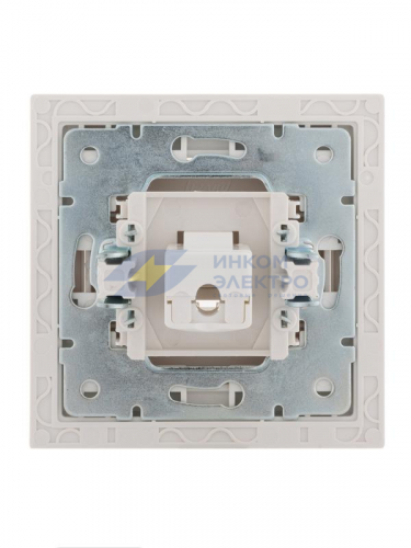 Розетка компьютерная 1-м СП Rain RJ45 с хром. боковой вставкой бел. LEZARD 703-0225-139 фото 2 Розетка компьютерная 1-м СП Rain RJ45 с хром. боковой вставкой бел. LEZARD 703-0225-139 фото 2