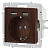 Розетка 1-м СП Accent 6-410-10 16А IP20 250В P+E Schuko + 2хUSB защ. шторки венге Intro Б0063717