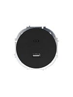 Розетка 1-м СП OSEN TC+ USB разъем механизм черн. бархат LEZARD 743-4288-192TC