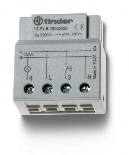 Реле шаговое электронное 1NO 10А 230В AC монтаж в коробке IP20 FINDER 139182300000 Реле шаговое электронное 1NO 10А 230В AC монтаж в коробке IP20 FINDER 139182300000