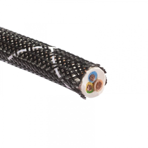Оплетка кабельная из полиэстера XP-16 черн./бел. (уп.100м) Fortisflex 102338 фото 2