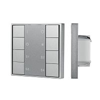Панель кнопочная DALI-201-23-1G-4SC-DIM-DT6-IN Silver (BUS Frame) IP20 металл INTELLIGENT Arlight 048187