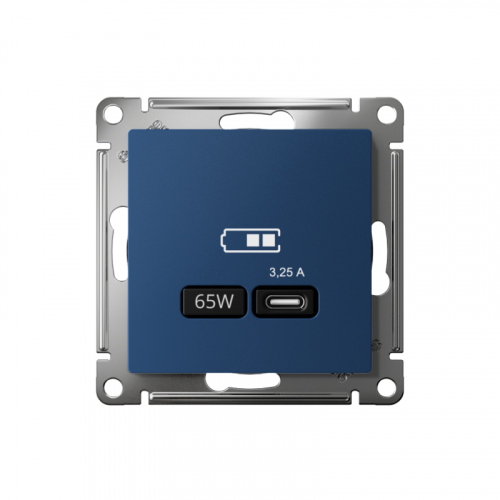 Розетка USB AtlasDesign тип C 65Вт высокоскор. ЗУ QC PD механизм аквамарин SE ATN001127 фото 2 Розетка USB AtlasDesign тип C 65Вт высокоскор. ЗУ QC PD механизм аквамарин SE ATN001127 фото 2