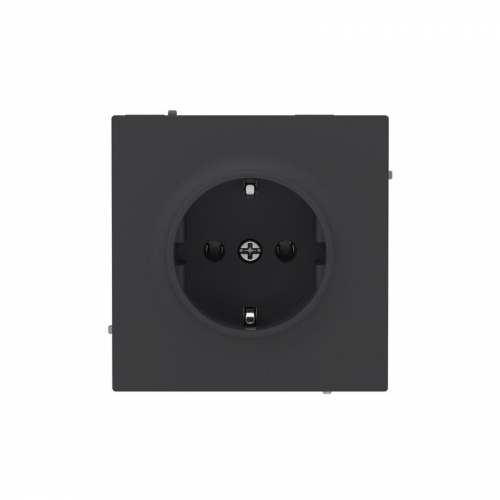 Розетка силовая KANT 2P+E без шторки черн. уголь DKC 7012033 Розетка силовая KANT 2P+E без шторки черн. уголь DKC 7012033