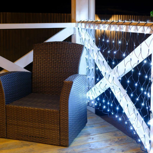 Гирлянда светодиодная "Сеть" 1х1.5м 160LED бел. 10Вт IP65 провод ПВХ черн. Neon-Night 215-115 фото 6