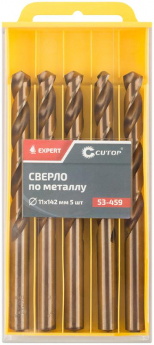 Сверло по металлу ЭКСПЕРТ/EXPERT 11х142мм (уп.5шт) Cutop 53-459 фото 3