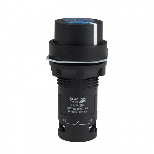 Переключатель 2 положения OptiSignal Compact D22 С7-SK-210 черн. с ключом 1НО XB7NG21 КЭАЗ 362141 Переключатель 2 положения OptiSignal Compact D22 С7-SK-210 черн. с ключом 1НО XB7NG21 КЭАЗ 362141