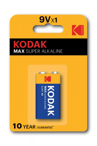 Элемент питания алкалиновый "крона" 6LR61 9В MAX SUPER Alkaline (блист. 1шт) KODAK Б0005130 Элемент питания алкалиновый "крона" 6LR61 9В MAX SUPER Alkaline (блист. 1шт) KODAK Б0005130