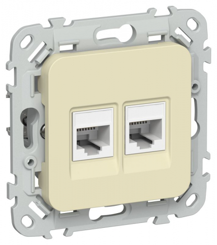 Розетка компьютерная 2-м СП FLITE РК5е-2-0-ФлН RJ45 кат.5E UTP механизм навахо IEK FI-K22-1-K87 Розетка компьютерная 2-м СП FLITE РК5е-2-0-ФлН RJ45 кат.5E UTP механизм навахо IEK FI-K22-1-K87