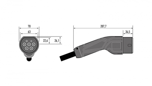 Устройство зарядное (станция) для электромобиля PVC-02 380V-16A-11kW Pro 3ф JazzWay 5056015 фото 3