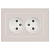 Розетка 2-м СП Accent 6-204-06 16А IP20 250В 2P AL/CU перламутр. Intro Б0063446