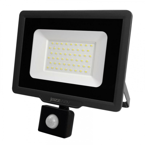 Прожектор светодиодный PFL-C3 SENSOR 50Вт 6500К IP65 ДО закален. прозр. стекло датчик движения инфракрасный Pro JazzWay 5026940A Прожектор светодиодный PFL-C3 SENSOR 50Вт 6500К IP65 ДО закален. прозр. стекло датчик движения инфракрасный JazzWay 5026940A