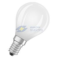 Лампа светодиодная филаментная PARATHOM DIM CL P GL FR 40 dim 4.8W/827 4.8Вт 2700К тепл. бел. E14 470лм P угол пучка 320град. 220-240В диммир. (замена 40Вт) матов. стекло OSRAM 4058075591233