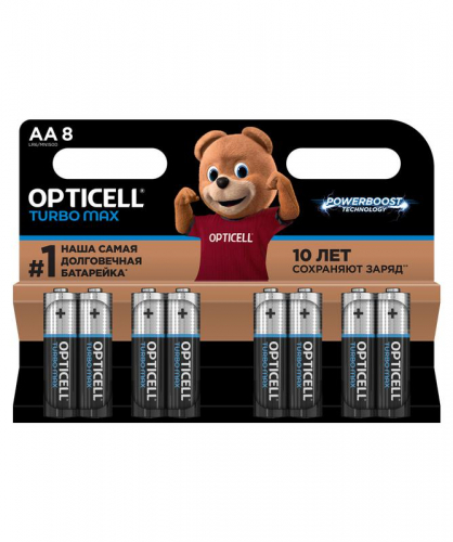 Элемент питания алкалиновый AA/LR6 (блист. 8шт) Turbo Max Opticell 6053007 Элемент питания алкалиновый AA/LR6 (блист. 8шт) Turbo Max Opticell 6053007