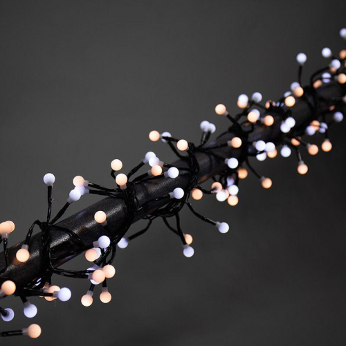 Гирлянда светодиодная "Мишура LED" 3м 288LED бел./тепл. бел. 18Вт 220-240В IP20 провод ПВХ темн. зел. Neon-Night 303-608 фото 4