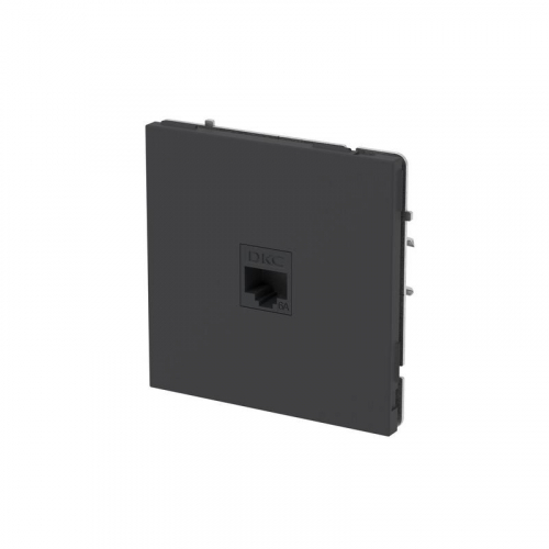 Розетка компьютерная 1-м KANT RJ45 кат.6A без шторки черн. уголь DKC 7012673 фото 2