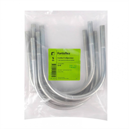 Болт U-образный 1дюйм М8 оцинк. (уп.100шт) Fortisflex 63122 фото 2
