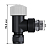 Набор термостатический угловой Design Pro 15мм М30х1.5 черн. Royal Thermo НС-1646650