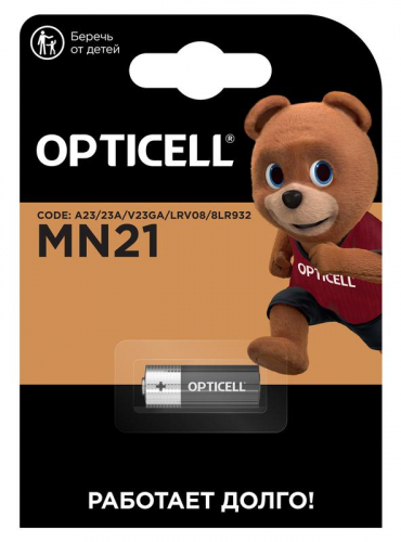 Элемент питания алкалиновый A23/MN21/8LR932 12В (блист.1шт) Specialty Opticell 5070001/6070001