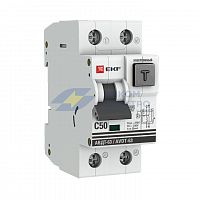 Выключатель автоматический дифференциального тока С 50А 30мА тип А 6кА АВДТ-63 (электрон.) PROxima EKF DA63-50-30e