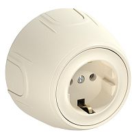 Розетка Rotondo с заземл. винтов. контакты беж. OneKeyElectro 7700872