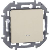 Переключатель 1-кл. Inspiria 10А IP20 250В 10AX с подсветкой/индикацией механизм сл. кость IEK 673661