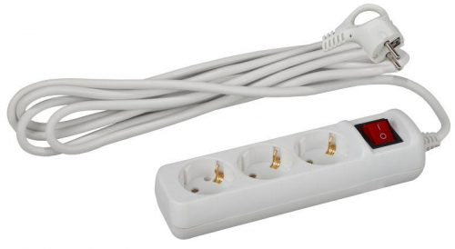 Удлинитель 3х5м с заземл. 16А IP20 U-3es-5m ПВС 3х1 с выкл. Эра Б0028379 Удлинитель 3х5м с заземл. 16А IP20 U-3es-5m ПВС 3х1 с выкл. Эра Б0028379