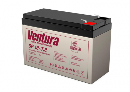 Аккумулятор 12В 7.2А.ч GP 12-7.2 Ventura Аккумулятор 12В 7.2А.ч GP 12-7.2 Ventura