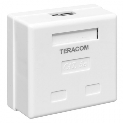 Розетка настенная TERACOM кат.5E неэкранированная 2 порта RJ-45 Dual IDC бел. EKF TRC-WBOX-2RJ45-5EUTP-WH фото 3