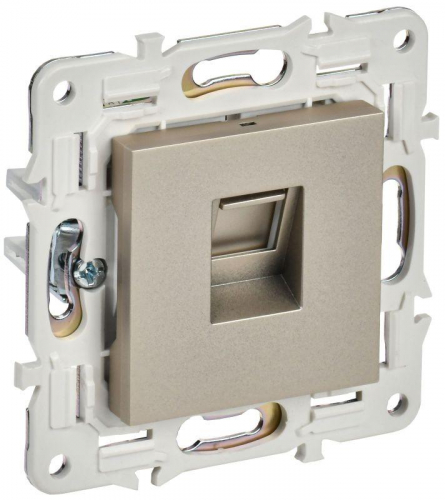 Розетка компьютерная RJ45 кат.6 SKANDY SK-K02Sh шампань IEK SK-K10-2-K37