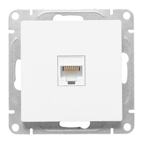 Розетка компьютерная СП Эпика RJ45 кат.5 механизм бел. EKF UP1-SOW-RJ45-5 фото 2 Розетка компьютерная СП Эпика RJ45 кат.5 механизм бел. EKF UP1-SOW-RJ45-5 фото 2