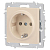 Розетка 1-м СП Accent 6-202-02 16А IP20 250В 2P+E Schuko сл. кость Intro Б0063683