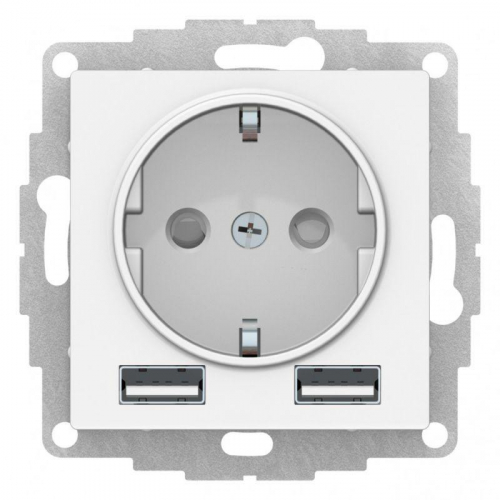 Розетка AtlasDesign 16А с 2-мя заряд. устройствами USB тип A+A 5В/2.4А 2х5В/1.2А механизм лотос SE ATN001330 Розетка AtlasDesign 16А с 2-мя заряд. устройствами USB тип A+A 5В/2.4А 2х5В/1.2А механизм лотос SE ATN001330