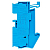 Колодка клеммная ST-2.5 28А 3 вывода пружинная син. EKF plc-jxb-st-2.5-3-blue