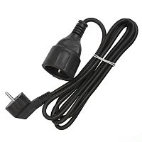 Удлинитель-шнур 1х2м с заземл. 16А IP20 ПВС 3х1 черн. DOMTOK 2341